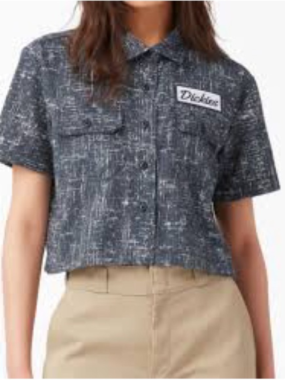Dickies Cropped Work Shirt Women’s Size Medium